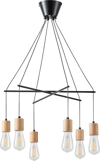 Eurolamp Edison Висящо осветително тяло Черен 65x65x118см. Eurolamp Edison Висящо осветително тяло Черен 65x65x118см.