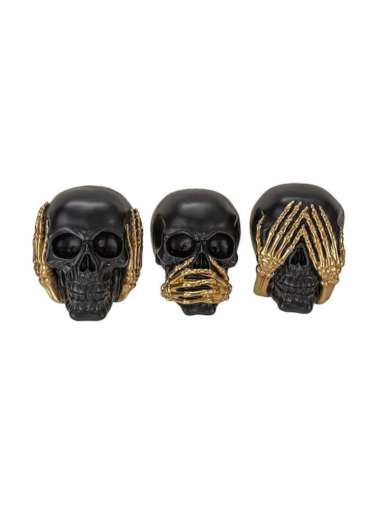 Decorativ Craniu See Hear Speak No Evil 8cm 15709