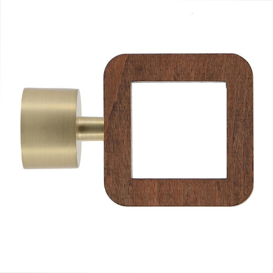 Vorhang Holz Ende Gold