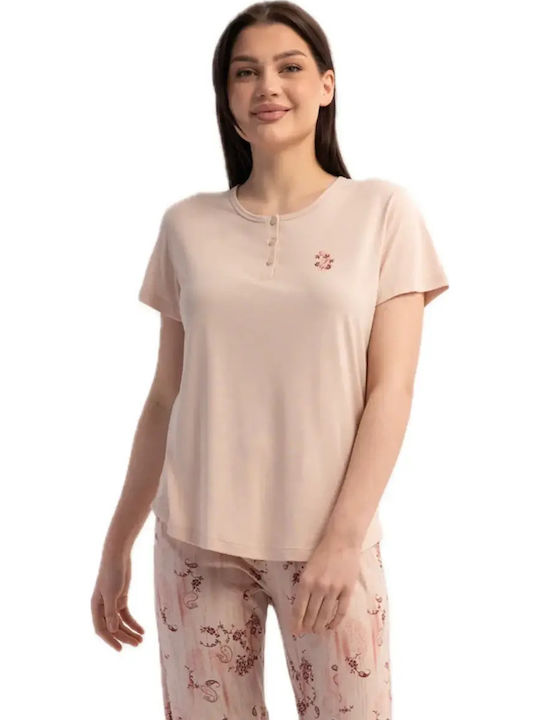 Kezokino Summer Women's Pink Pyjama Set