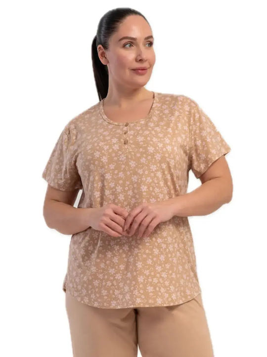 Kezokino Summer Women's Beige Pyjama Set