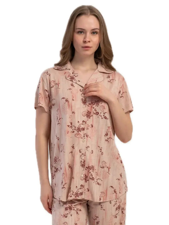 Kezokino Summer Women's Pink Pyjama Set