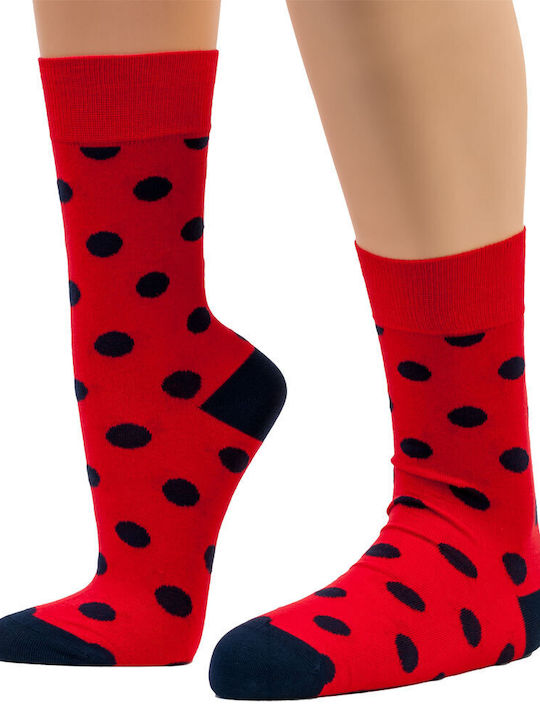 The Bus Socks With Red Patterns