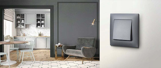 Ospel Szafir Single Walled Power Socket Gray