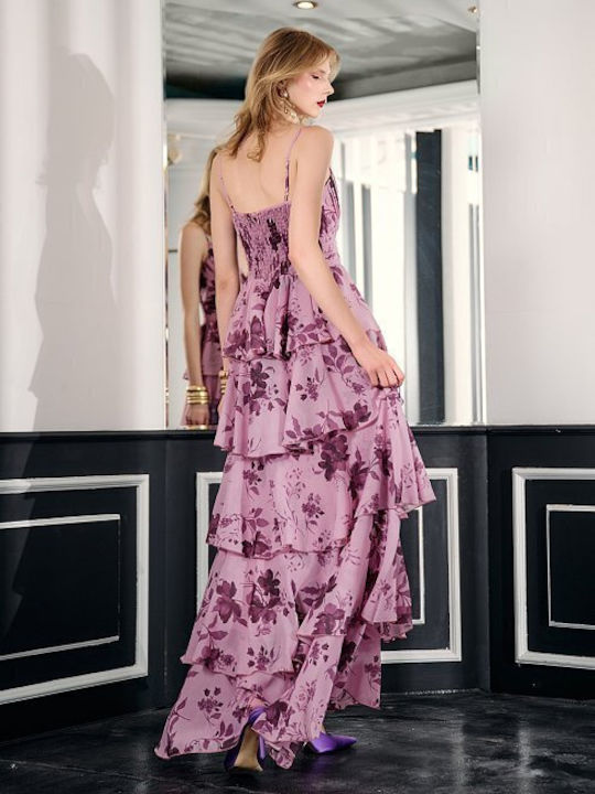Rochie Maxi de Vară pentru Nuntă / Botez Roz