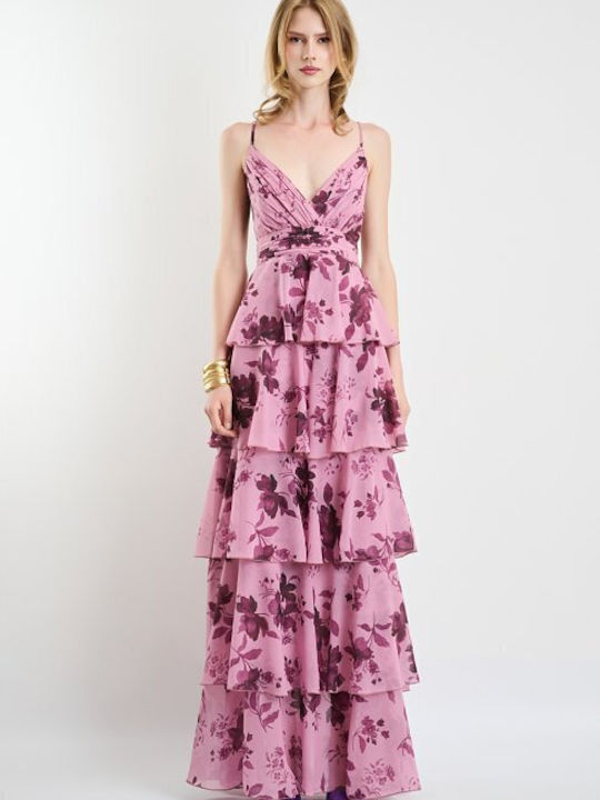 Rochie Maxi de Vară pentru Nuntă / Botez Roz