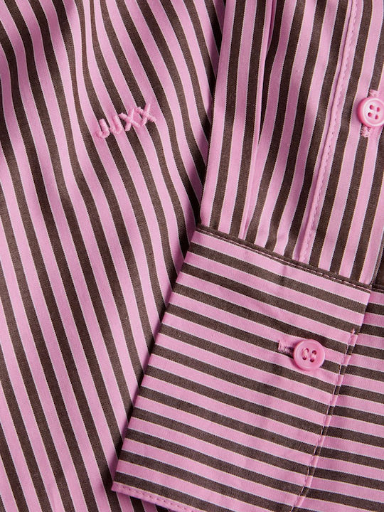 Jjxx Jamie Long Sleeve Women's Shirt Brown Pink