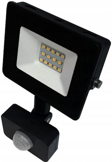 Bemko Waterproof LED Flood Light 10W Natural White 4000K With Motion Sensor IP65