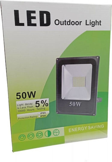 Αδιάβροχος LED Προβολέας 50W RGB με Τηλεχειριστήριο IP65