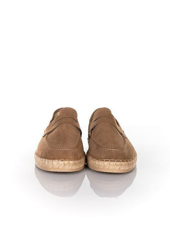 Suede Men's Loafers in Brown Colour