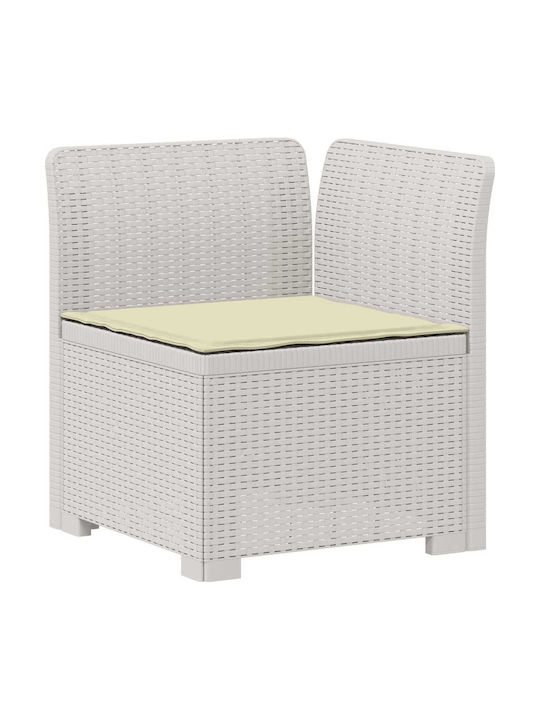 Outdoor Corner Sofa Made of Polypropylene with Cushions