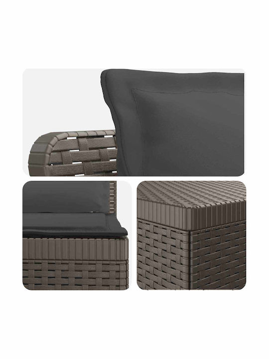Outdoor Corner Sofa Made of Polypropylene with Cushions