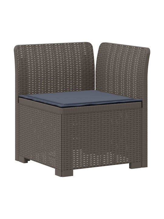 Outdoor Corner Sofa Made of Polypropylene with Cushions