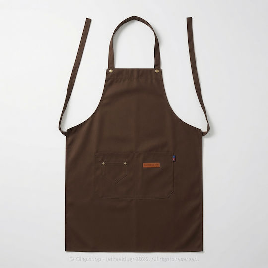 Catering-Schürze Kellner Stoff Polyester 3 Taschen 60x80cm Gsps6080sn2522-braune