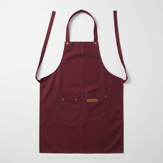 Catering-Schürze Kellner Stoff Polyester 3 Taschen 60×80cm Gsps6080sn2522-burgundisch
