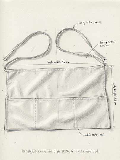 Catering-Schürze Kellner Taille Stoff Polyester 3 Taschen 57×35 cm Gsps5735s0605-burgundisch