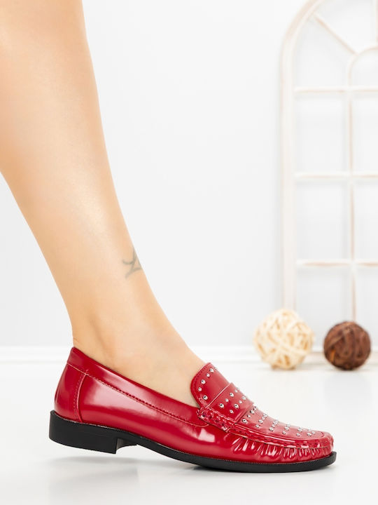 Damen Mokassins in Rote Farbe