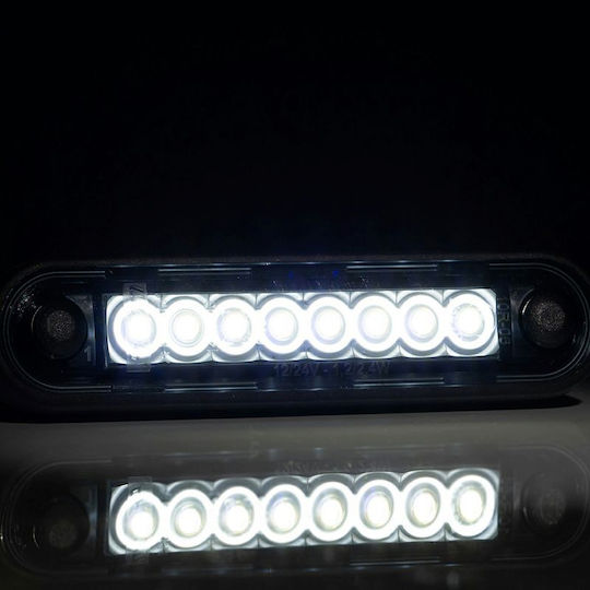 Led Side Truck Volume Light Fristom 8 Smd Led White 12v24v Tinted E-mark