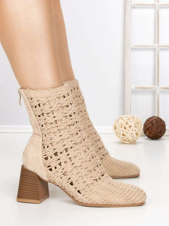 Women's Ankle Boots Beige