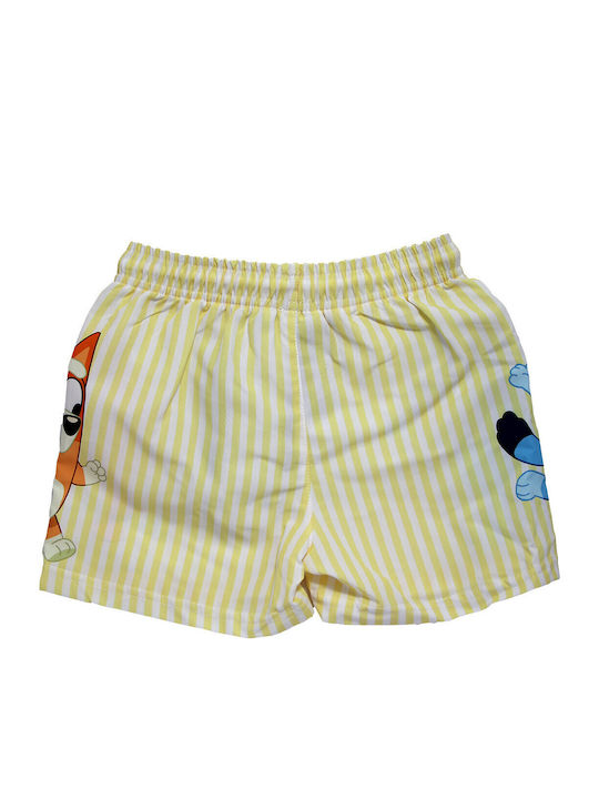 Bluey Kinder Badebekleidung Badeshorts Gelb-Weiß Gestreift