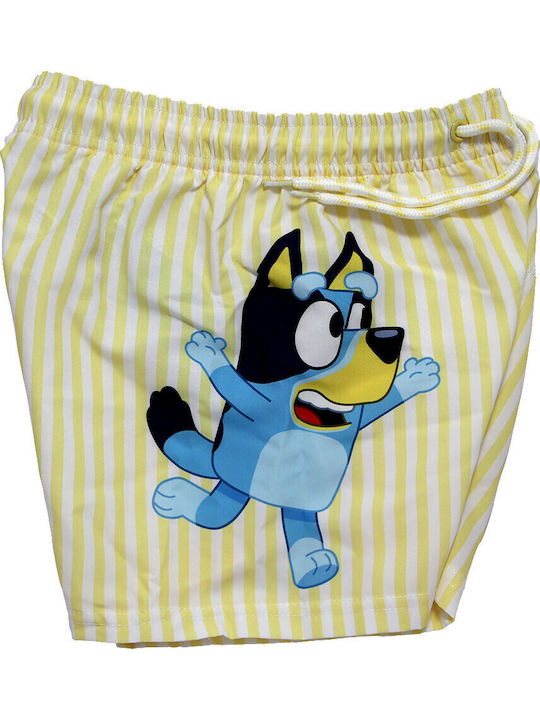 Bluey Kinder Badebekleidung Badeshorts Gelb-Weiß Gestreift