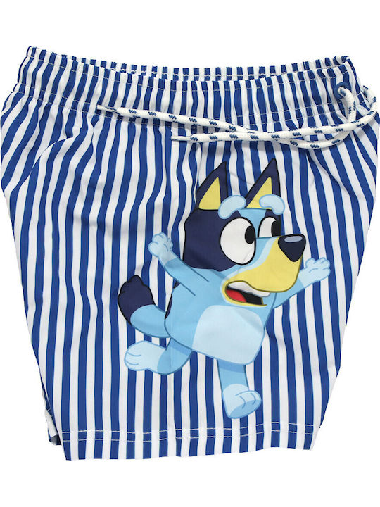 Bluey Costum De Baie Pentru Copii Pantaloni Scurți De Înot Albastru-Alb Dungat Bu142