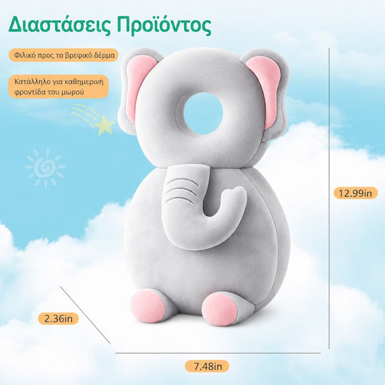 Giggles Co Baby-Reisekissen Grau