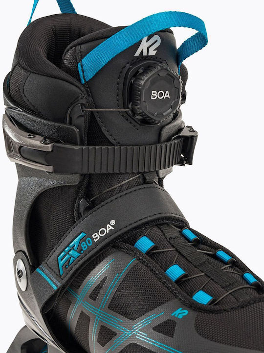 K2 F.I.T 80 Inline Rollers Μαύρα Ενηλίκων