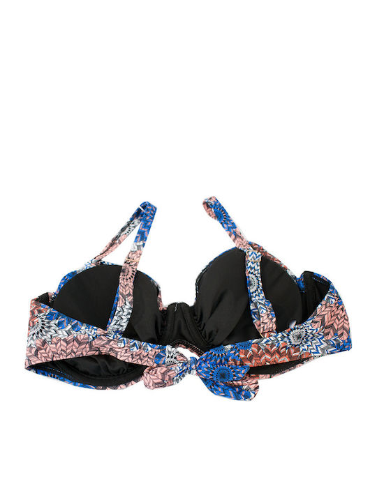 Plus Size Дамски Бански Bikini С Банели Регулируеми Чашки Flexfit Черен