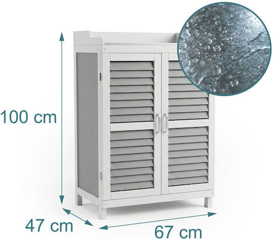 Doppelflügeliger Hölzerner Außenschrank 100x67x47cm