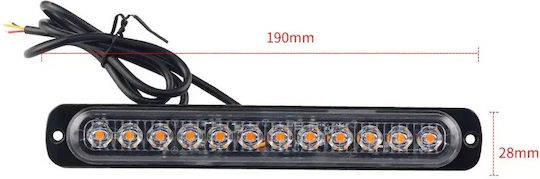 Notfall-Autolichter LED 12 / 24V Wasserdicht mit Roter Beleuchtung