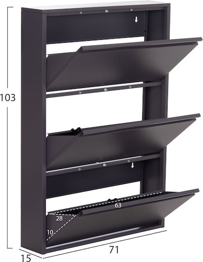 Μεταλλική Stark 71x15x103cm Μεταλλική Stark 71x15x103cm