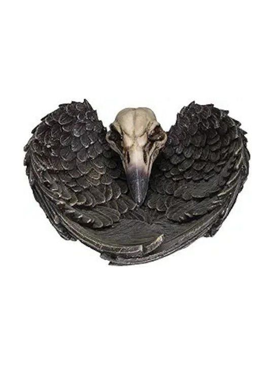 Decorative Raven Skull Tray 17cm 13600
