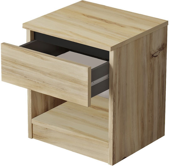 Κομοδίνο Ξύλινο Μπεζ 40x35.5x46.3cm