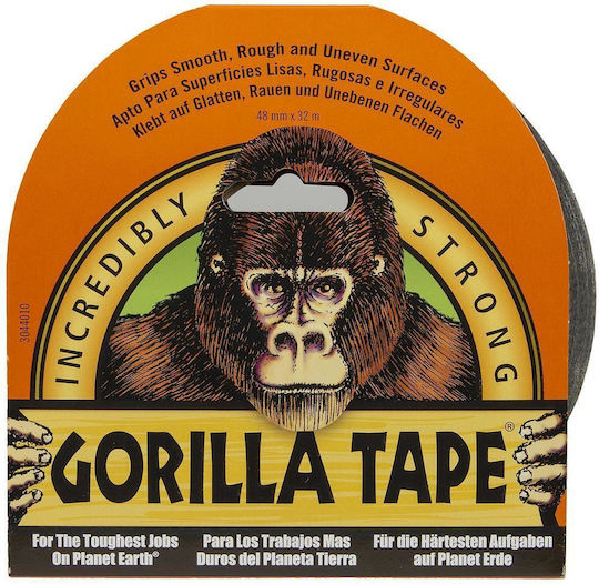 Gorilla Αυτοκόλλητη Υφασμάτινη Ταινία Μαύρη 32mx48mm