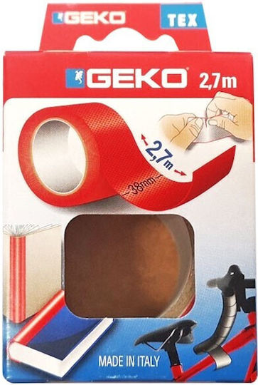 Geko Laminated Red Self-Adhesive Fabric Tape Red 38mmx2.7m 1pcs