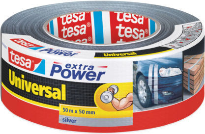 Extra Power Αυτοκόλλητη Υφασμάτινη Ταινία Ασημί 10mx50mm