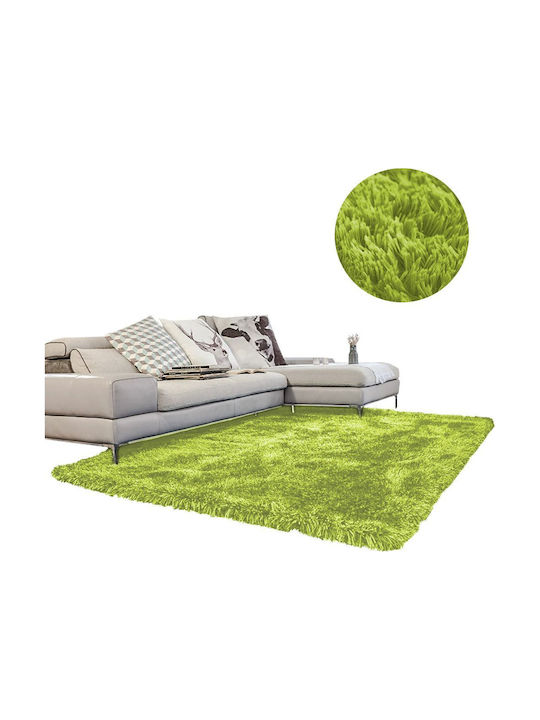Strado Carpets Килим Правоъгълена Shaggy Зелен