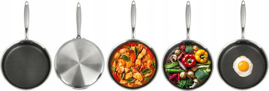 Zilan Pan With Lid made of Stainless Steel with Non-Stick Coating 26cm