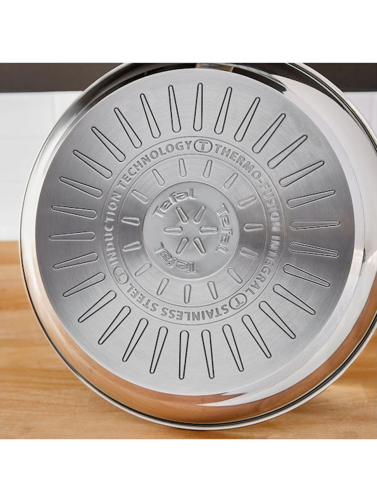 Tefal Hibiscus Steel Pan with Non-Stick Interior Coating 24cm