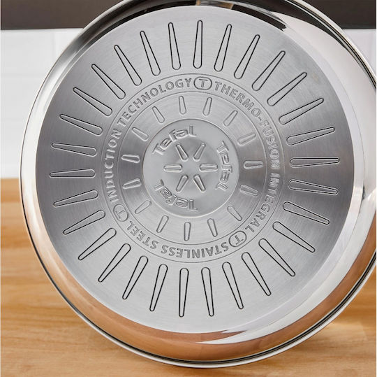 Tefal Hibiscus Τηγάνι από Ατσάλι με Αντικολλητική Επίστρωση 24cm