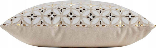 Douceur d'Intérieur Dekorativer Kissenbezug Azelia Gold Mosaik 45x45cm