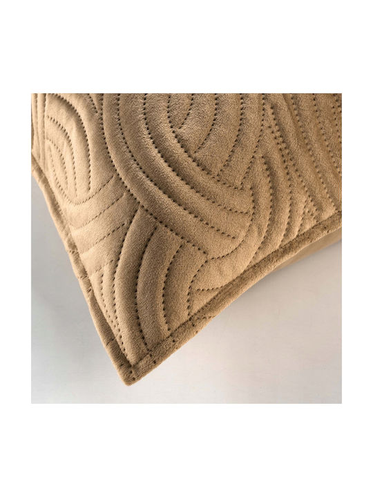 Douceur d'Intérieur Zierkissen Solange Braune Dekorativer Kissenbezug 60x60cm