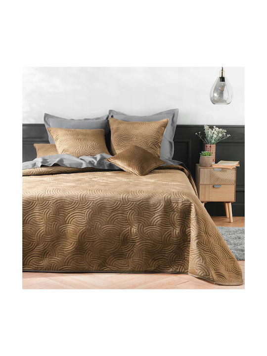 Douceur d'Intérieur Zierkissen Solange Braune Dekorativer Kissenbezug 60x60cm