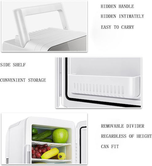 Mini Cosmetic Fridge Flippy Dual Heating Cooling Function Portable 8l Gray
