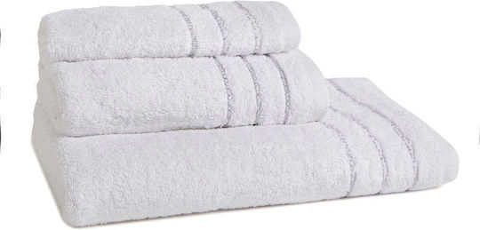 Aigaion Set Of 3 Bath Towels Blue Weight 500gsm