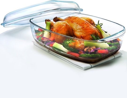Glass Food Container Lid 6.5L Rectangular Essentials Glass Food Container Lid 6.5L Rectangular Essentials