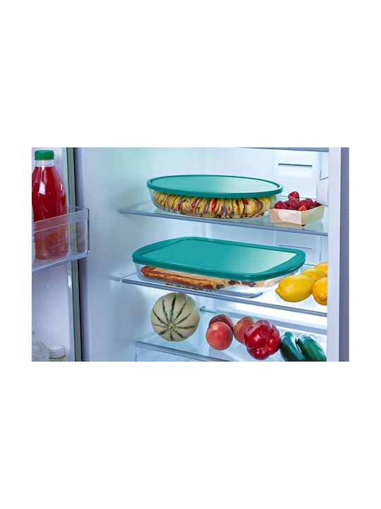 Pyrex Glass Lunch Box Green 3000ml