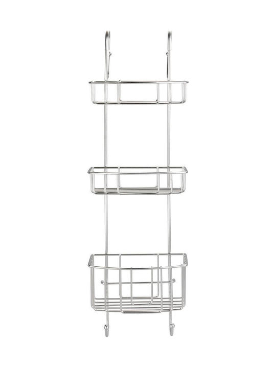 Wenko Wall Mounted Bathroom Shelf Silver