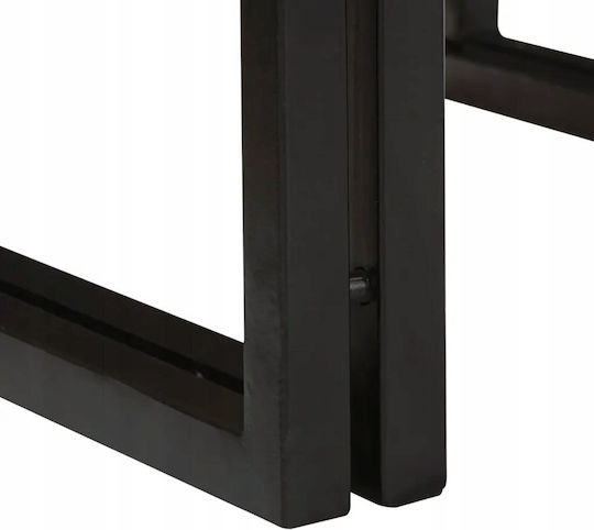 vidaXL Floor Bathroom Shelf Wooden 100x50x23cm Brown